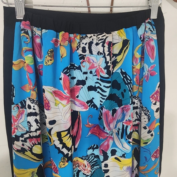 Blue Butterfly Print Sheee Overlay Skirt - Picture 7 of 11